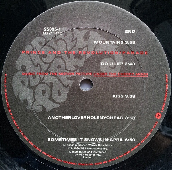 Prince And The Revolution : Parade (LP, Album)