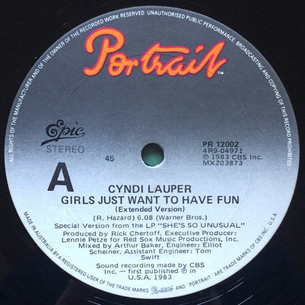 Cyndi Lauper : Girls Just Want To Have Fun (12")