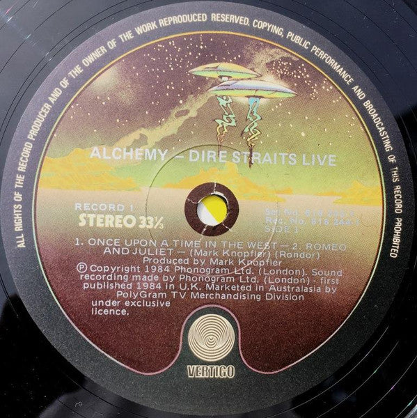 Dire Straits : Alchemy - Dire Straits Live (2xLP, Album, Gat)