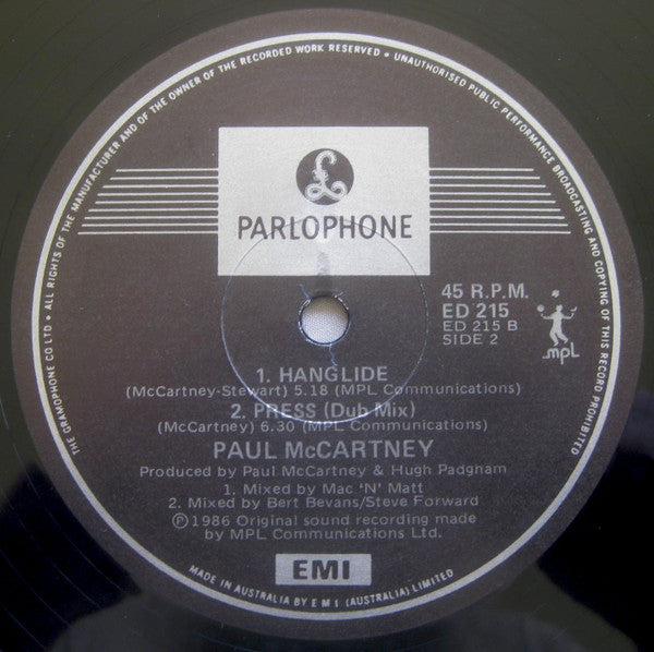 Paul McCartney : Press (12")