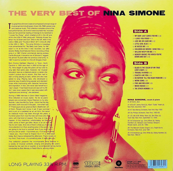 Nina Simone : The Very Best Of Nina Simone (LP, Comp, Ltd, 180)