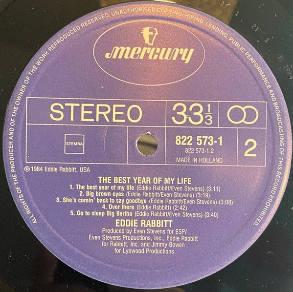Eddie Rabbitt : The Best Year Of My Life (LP, Album)