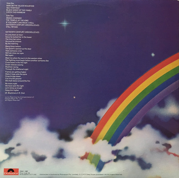 Rainbow : Ritchie Blackmore's Rainbow (LP, Album, RE, Gat)