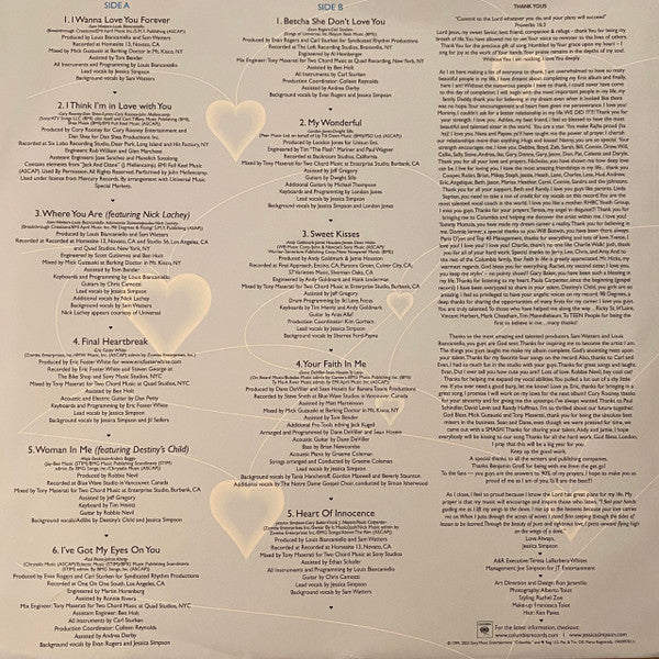 Jessica Simpson : Sweet Kisses (LP, Album, Ltd, RE, Pin)