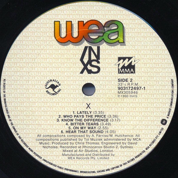 INXS : X (LP, Album)