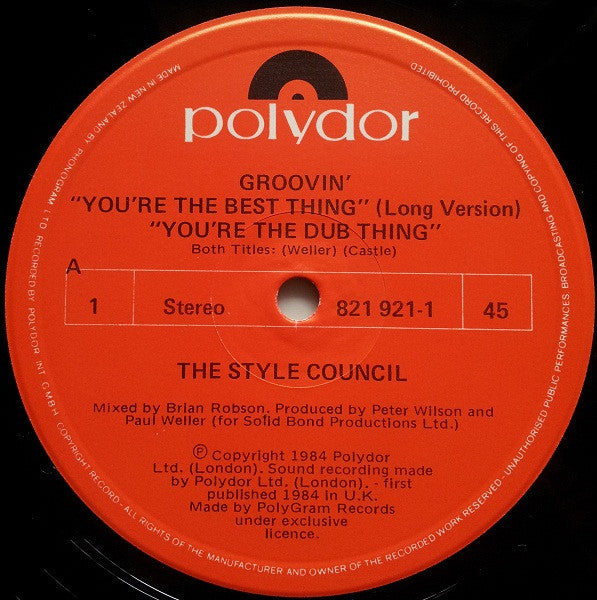 The Style Council : Groovin' (12", Ltd, M/Print, Pic)