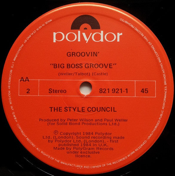 The Style Council : Groovin' (12", Ltd, M/Print, Pic)