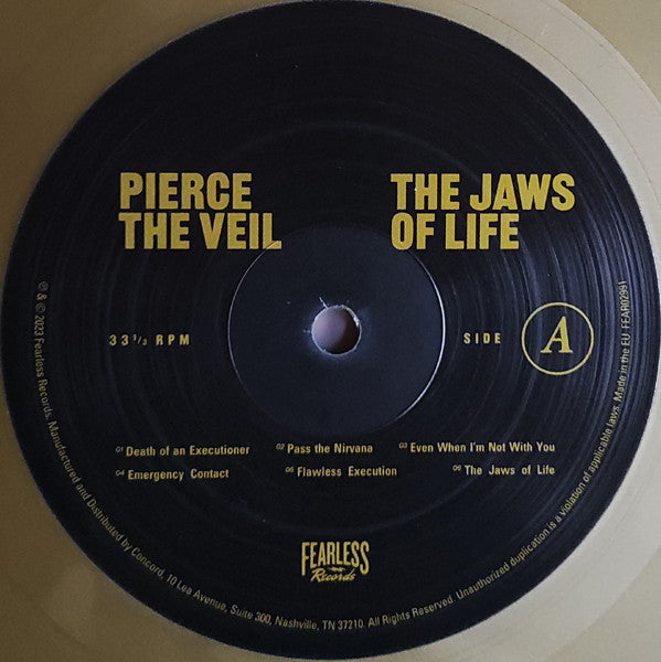 Pierce The Veil : The Jaws Of Life (LP, Album, Ltd, Gol)