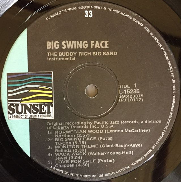 Buddy Rich Big Band : Big Swing Face (LP, Album)