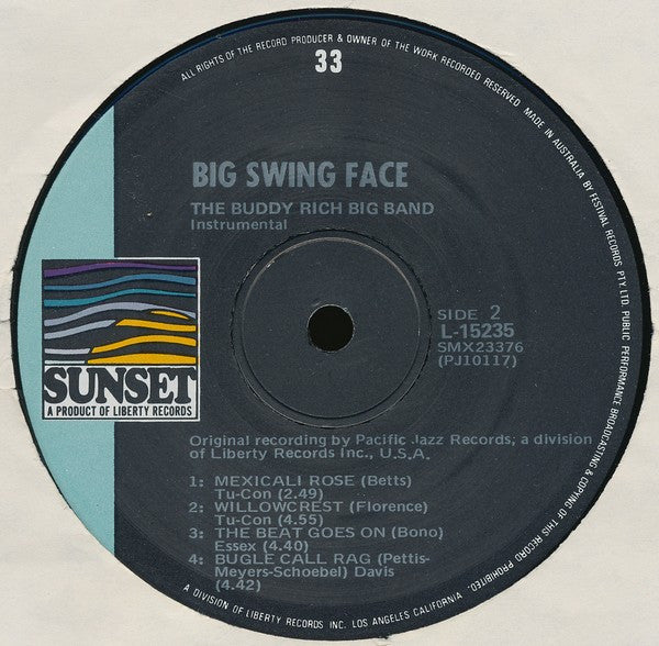 Buddy Rich Big Band : Big Swing Face (LP, Album)