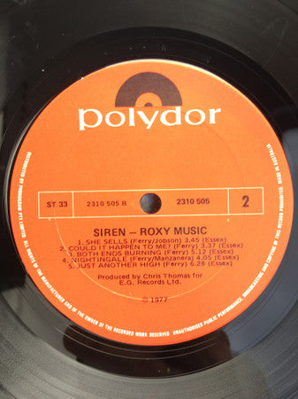 Roxy Music : Siren (LP, Album, RE)