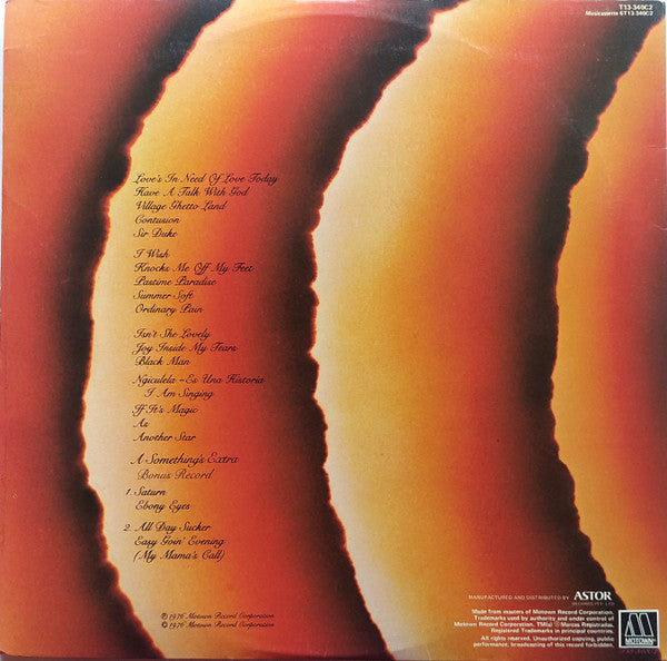 Stevie Wonder : Songs In The Key Of Life (2xLP + 7", EP + Album, RE)