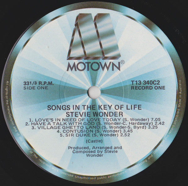 Stevie Wonder : Songs In The Key Of Life (2xLP + 7", EP + Album, RE)