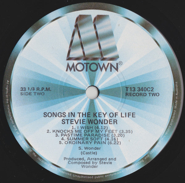 Stevie Wonder : Songs In The Key Of Life (2xLP + 7", EP + Album, RE)