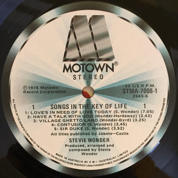 Stevie Wonder : Songs In The Key Of Life (2xLP, Album + 7", EP)