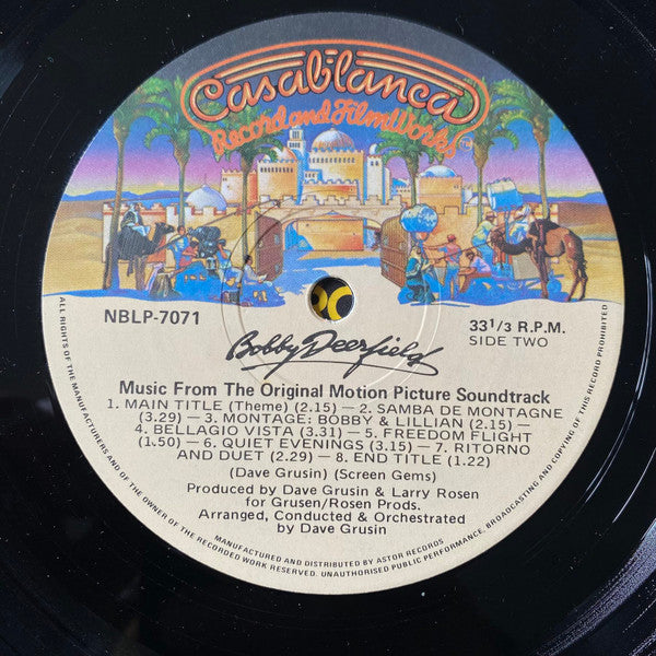 Dave Grusin : Bobby Deerfield (Music From The Original Motion Picture Soundtrack) (LP, Album)