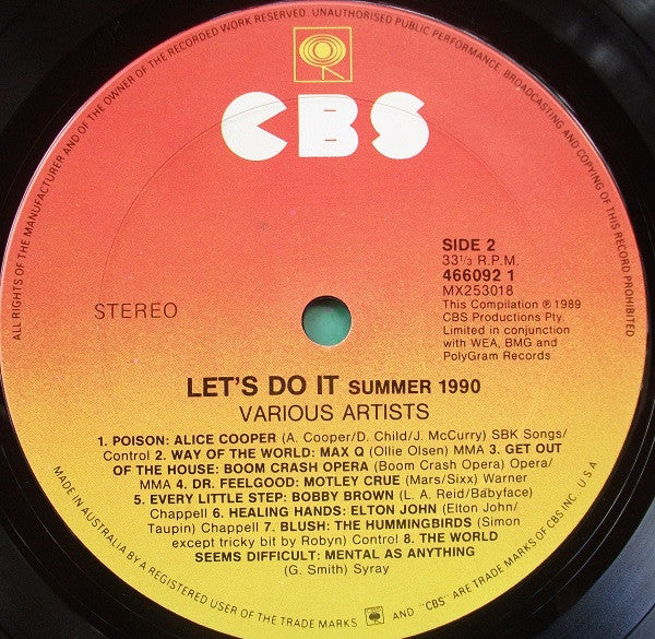 Various : Let's Do It (Summer 1990) (LP, Comp)