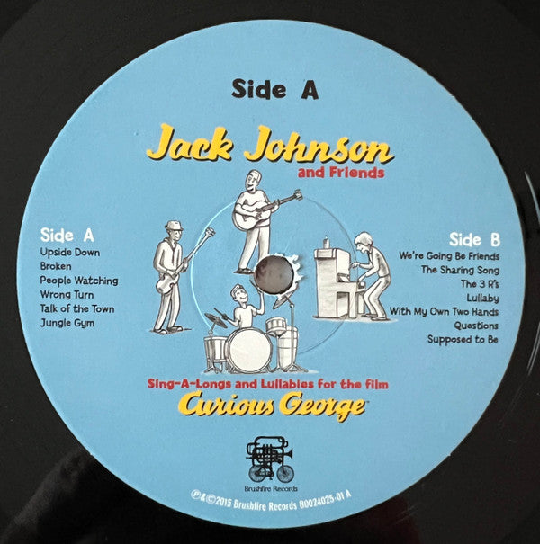 Jack Johnson And Friends* : Sing-A-Longs And Lullabies For The Film Curious George (LP, Album, RE)