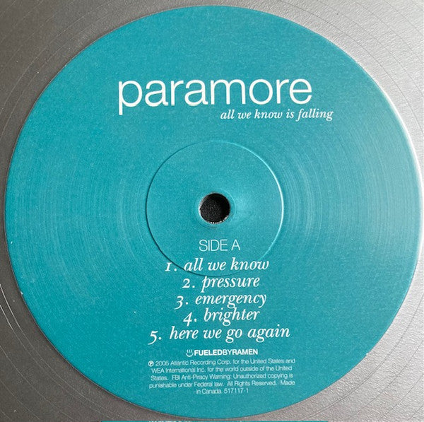 Paramore : All We Know Is Falling (LP, Album, RE, Sil)