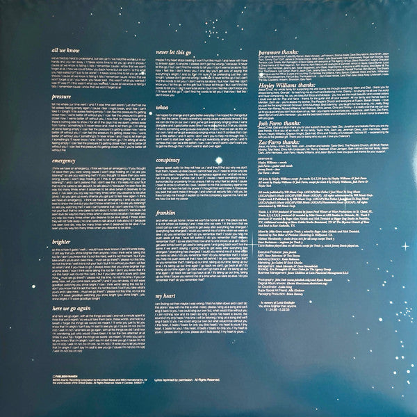 Paramore : All We Know Is Falling (LP, Album, RE, Sil)