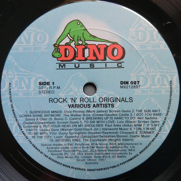 Various : Rock 'N' Roll Originals (LP, Comp)