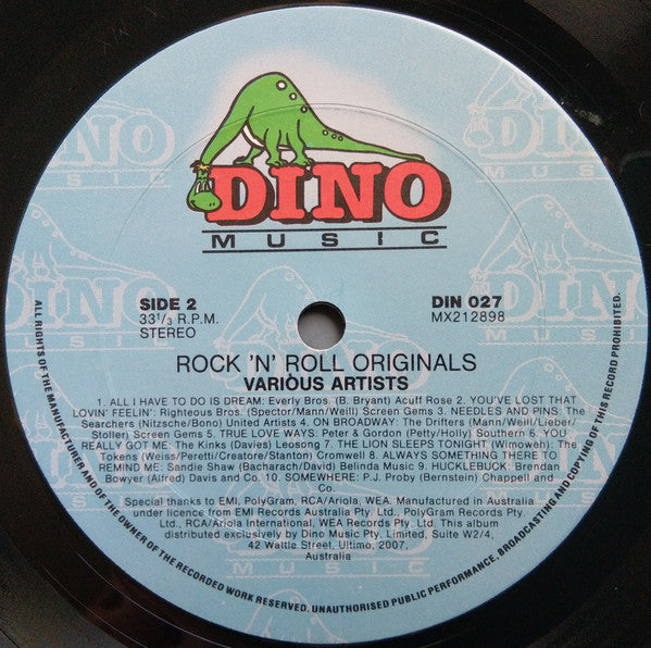 Various : Rock 'N' Roll Originals (LP, Comp)