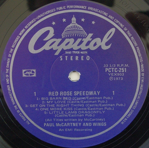 Wings (2) : Red Rose Speedway (LP, Album, RE)