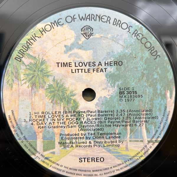 Little Feat : Time Loves A Hero (LP, Album)