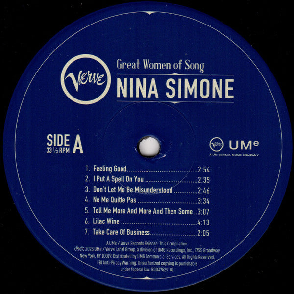 Nina Simone : Great Women Of Song (LP, Comp)