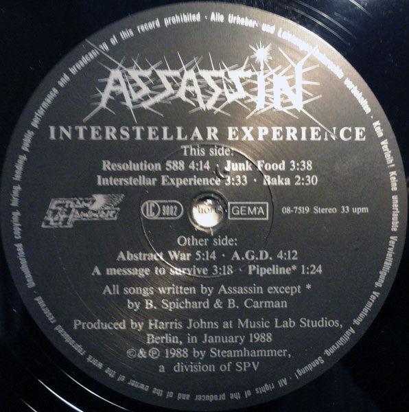 Assassin (6) : Interstellar Experience (LP, Album)