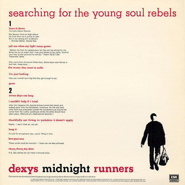 Dexys Midnight Runners : Searching For The Young Soul Rebels (LP, Album)