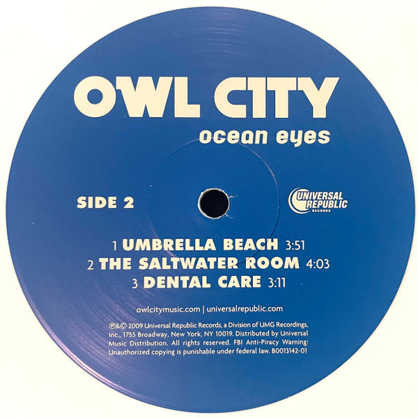 Owl City : Ocean Eyes (LP, Whi + LP, Blu + Album, RE, RP)