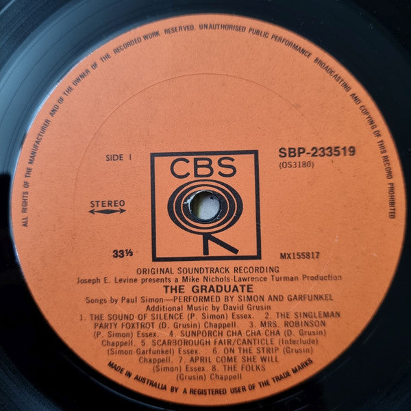 Simon & Garfunkel, Dave Grusin : The Graduate (Original Sound Track Recording) (LP, Album)