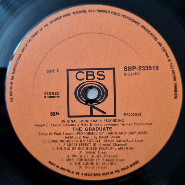 Simon & Garfunkel, Dave Grusin : The Graduate (Original Sound Track Recording) (LP, Album)
