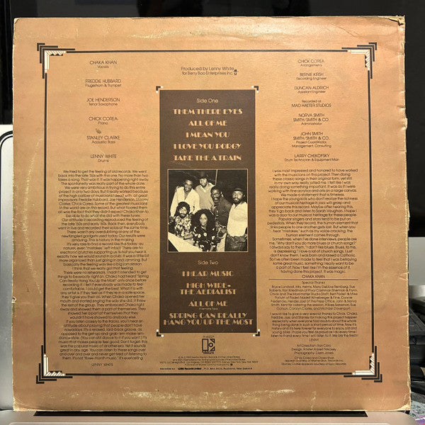 Chaka Khan / Freddie Hubbard / Joe Henderson / Chick Corea / Stanley Clarke / Lenny White : Echoes Of An Era (LP, Album)