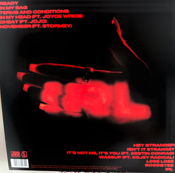 Mahalia : IRL (LP, Album, Ltd, Alt)