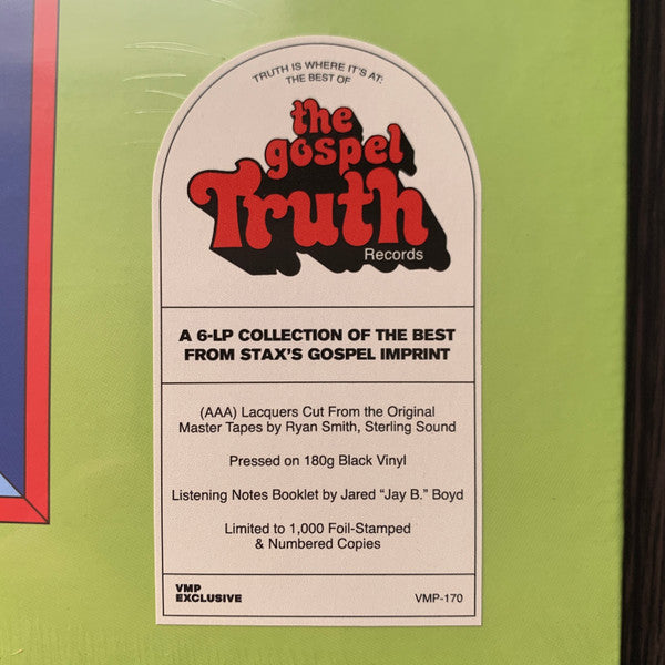 Various : Truth Is Where It's At: The Best Of Gospel Truth (Box, Comp, Club, Ltd, Num + LP, Album, RE, 180 + L)