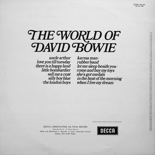 David Bowie : The World Of David Bowie (LP, Comp)