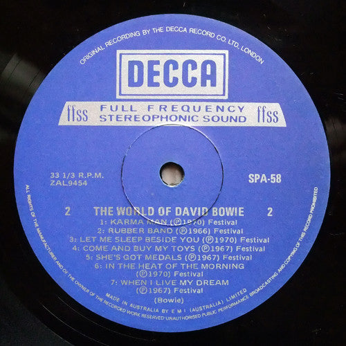 David Bowie : The World Of David Bowie (LP, Comp)