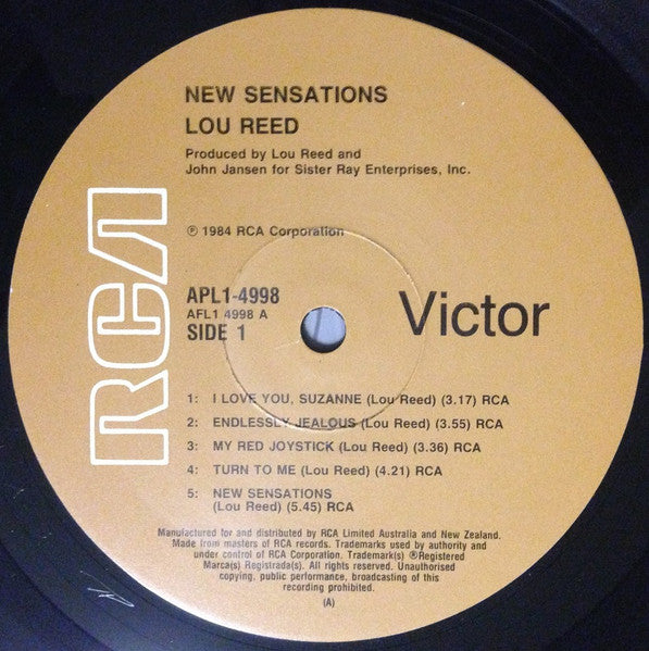Lou Reed : New Sensations (LP, Album)