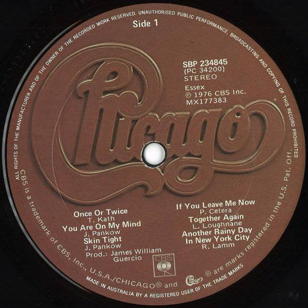 Chicago (2) : Chicago X (LP, Album)