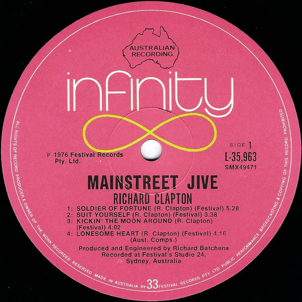 Richard Clapton : Mainstreet Jive (LP, Album)