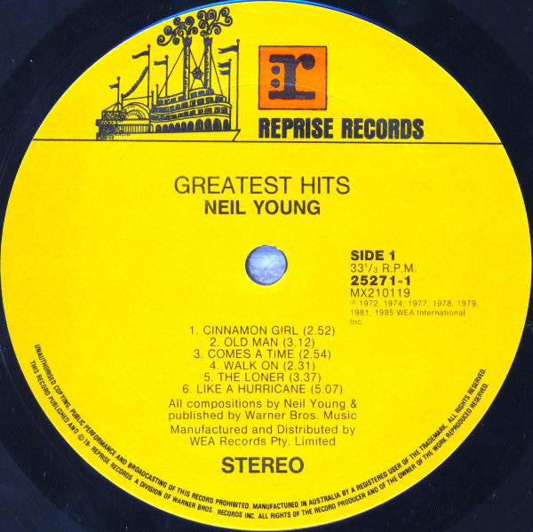 Neil Young : Greatest Hits (LP, Comp)
