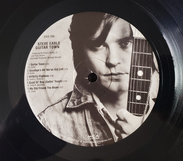 Steve Earle : Guitar Town (LP, Album, RE, 180)