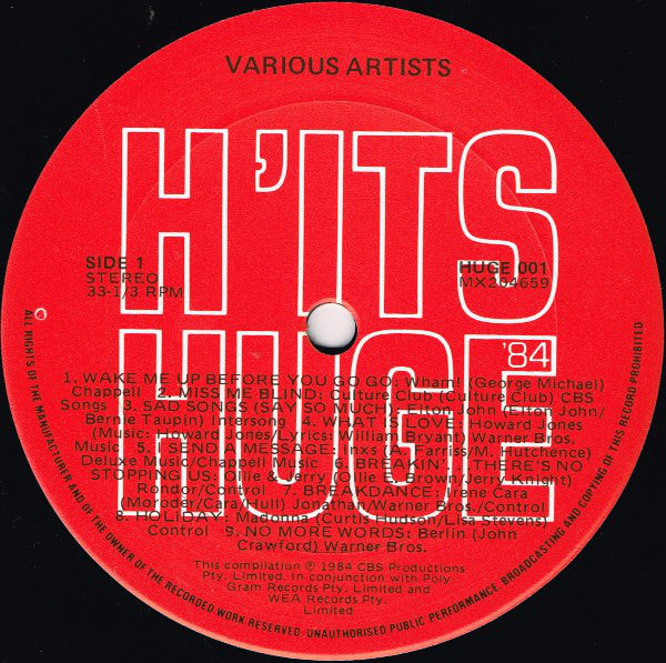 Various : H'its Huge '84 (LP, Comp)