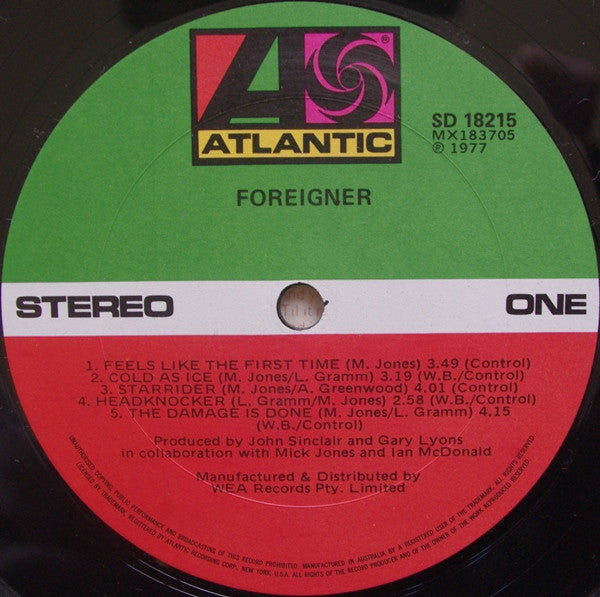 Foreigner : Foreigner (LP, Album)
