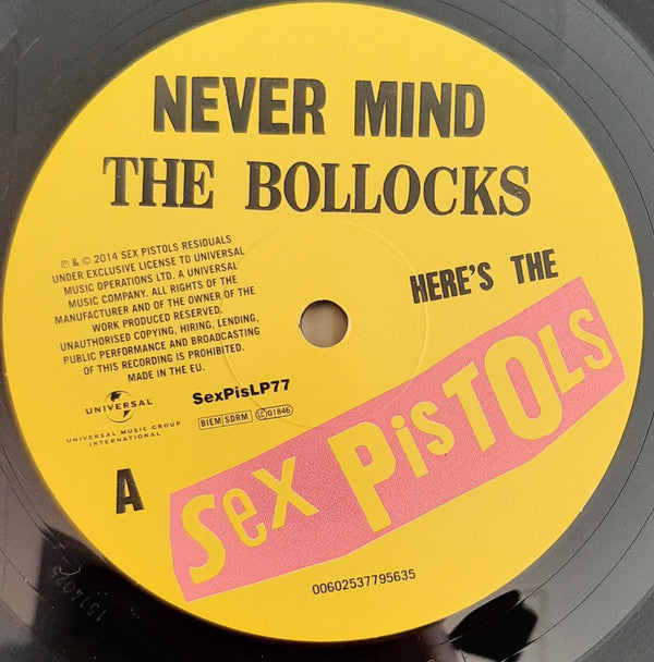 Sex Pistols : Never Mind The Bollocks Here's The Sex Pistols (LP, Album, RE, RP, 180)