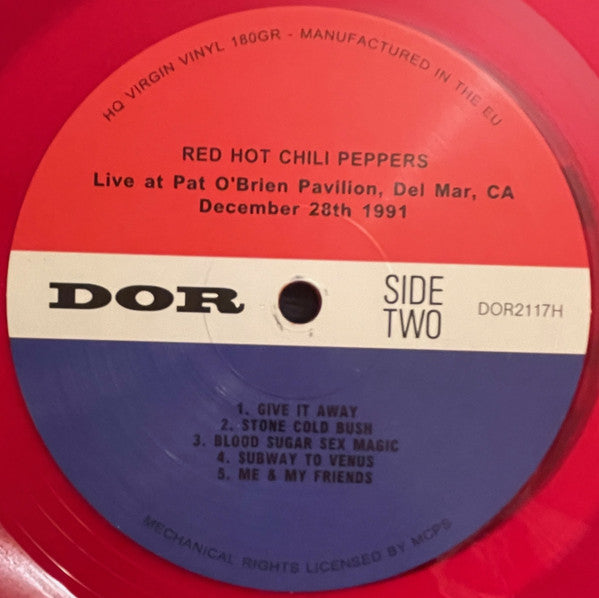 Red Hot Chili Peppers : Live At Pat O'Brien Pavilion, Del Mar, CA December 28th 1991 (LP, Unofficial, Red)