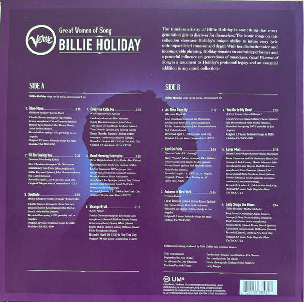Billie Holiday : Great Women Of Song (LP, Comp)