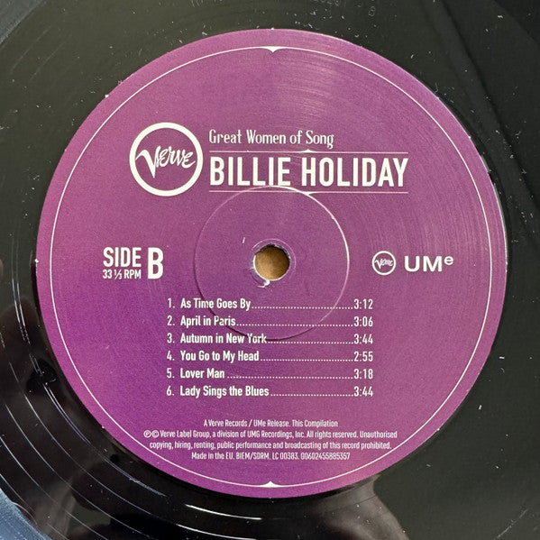 Billie Holiday : Great Women Of Song (LP, Comp)